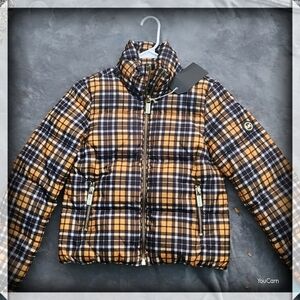 Michael Kors Plaid Puffer Jacket Woman's Size Extra Small